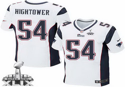 Nike New England Patriots #54 Donta Hightower 2015 Super Bowl XLIX White Elite Jersey