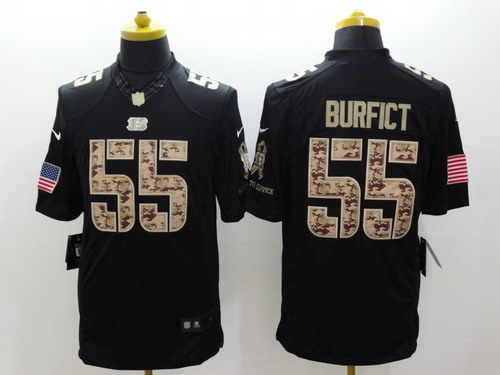 Nike Cincinnati Bengals #55 Vontaze Burfict Salute to Service Black Limited Jersey