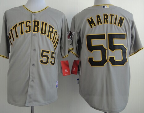 Pittsburgh Pirates #55 Russell Martin Gray Jersey