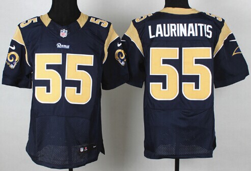 Nike St. Louis Rams #55 James Laurinaitis Navy Blue Elite Jersey