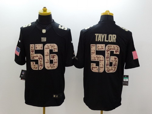 Nike New York Giants #56 Lawrence Taylor Salute to Service Black Limited Jersey