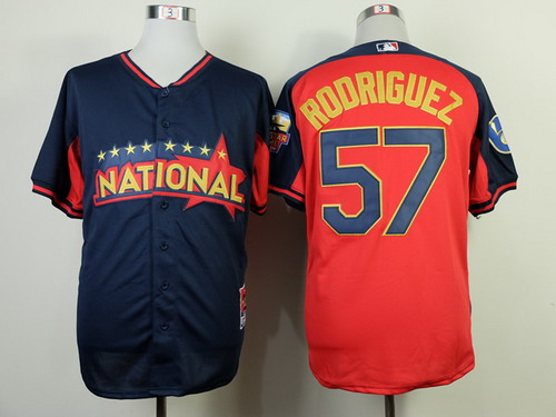 Milwaukee Brewers #57 Francisco Rodriguez 2014 All-Star Navy Blue Jersey