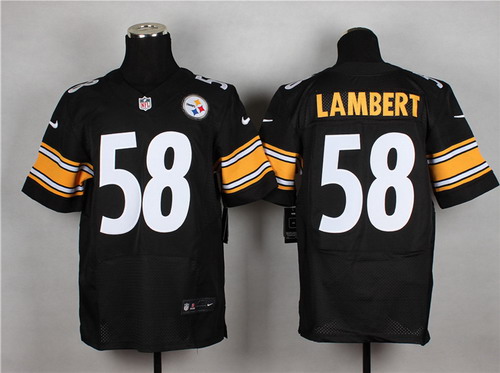 Nike Pittsburgh Steelers #58 Jack Lambert Black Elite Jersey