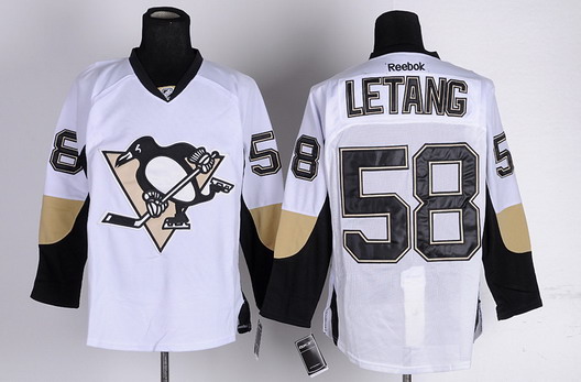 Pittsburgh Penguins #58 Kris Letang White Jersey