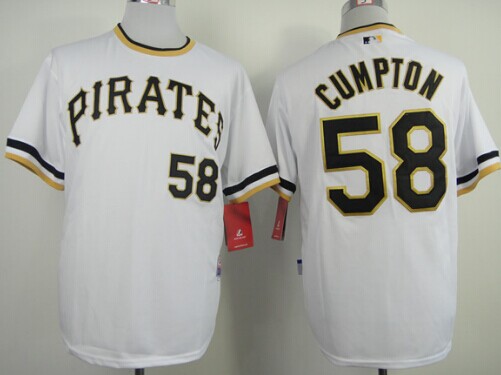 Pittsburgh Pirates #58 Brandon Cumpton White Pullover Cool Base Jersey