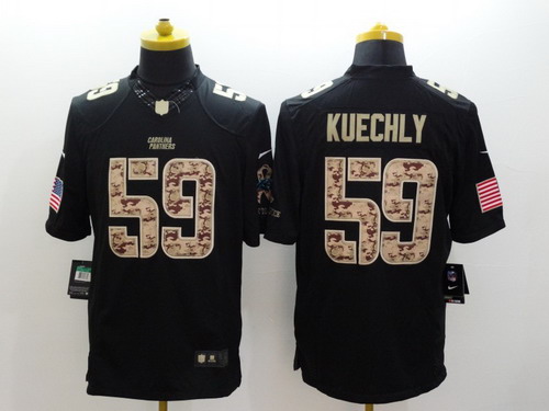 Nike Carolina Panthers #59 Luke Kuechly Salute to Service Black Limited Jersey