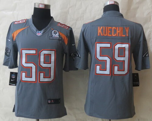 Nike Team Irvin #59 Luke Kuechly 2015 Pro Bowl Gray Elite Jersey