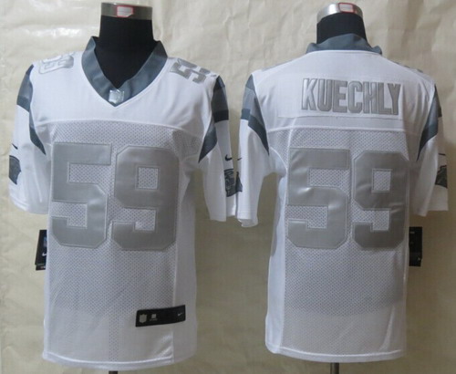 Nike Carolina Panthers #59 Luke Kuechly Platinum White Limited Jersey