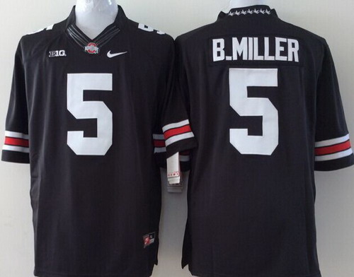 Ohio State Buckeyes #5 Baxton Miller 2014 Black Limited Jersey