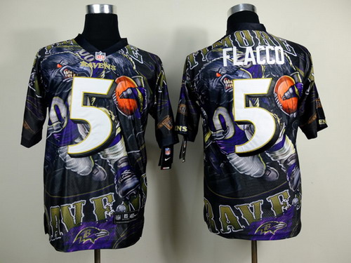 Nike Baltimore Ravens #5 Joe Flacco 2014 Fanatic Fashion Elite Jersey