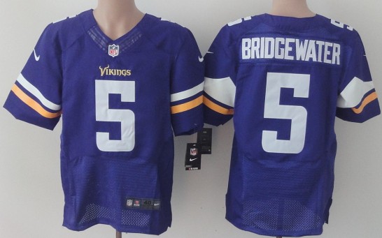 Nike Minnesota Vikings #5 Teddy Bridgewater 2013 Purple Elite Jersey
