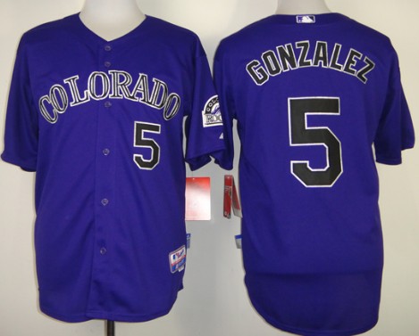 Colorado Rockies #5 Carlos Gonzalez Purple Jersey