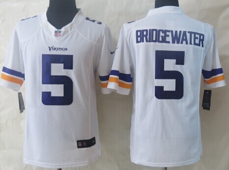 Nike Minnesota Vikings #5 Teddy Bridgewater 2013 White Limited Jersey