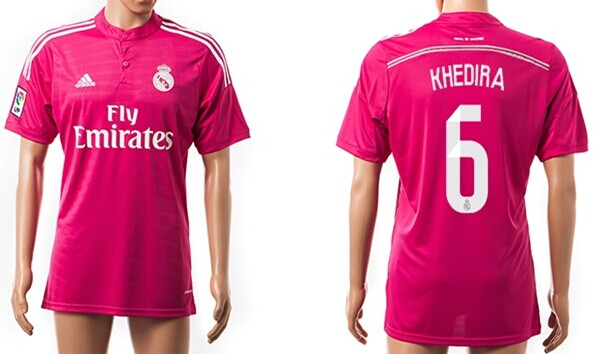 2014/15 Real Madrid #6 Khedira Away Pink Soccer AAA+ T-Shirt