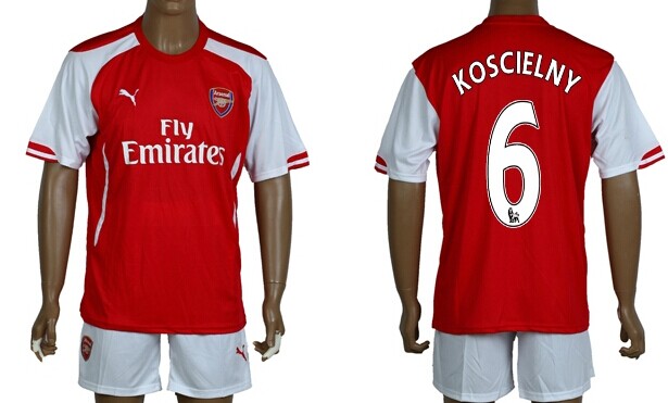 2014/15 Arsenal FC #6 Koscielny Home Soccer Shirt Kit
