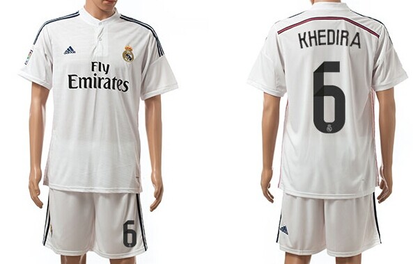 2014/15 Real Madrid #6 Khedira Home Soccer Shirt Kit