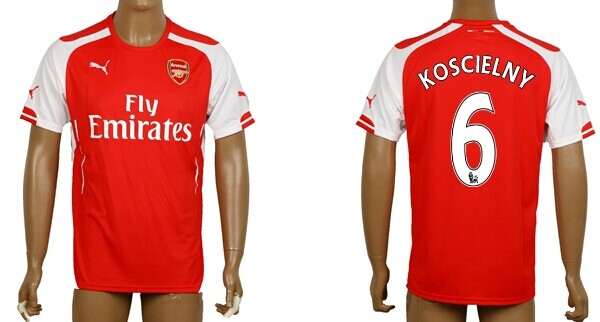 2014/15 Arsenal FC #6 Koscielny Home Soccer AAA+ T-Shirt