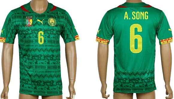 2014 World Cup Cameroon #6 A.Song Home Soccer AAA+ T-Shirt