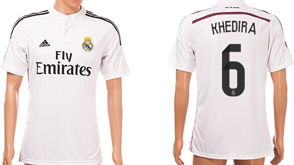 2014/15 Real Madrid #6 Khedira Home Soccer AAA+ T-Shirt
