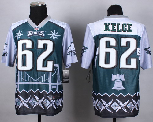 Nike Philadelphia Eagles #62 Jason Kelce 2015 Noble Fashion Elite Jersey