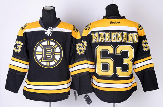 Boston Bruins #63 Brad Marchand Black Jersey