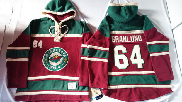 Old Time Hockey Minnesota Wild #64 Mikael Granlund Red Hoodie