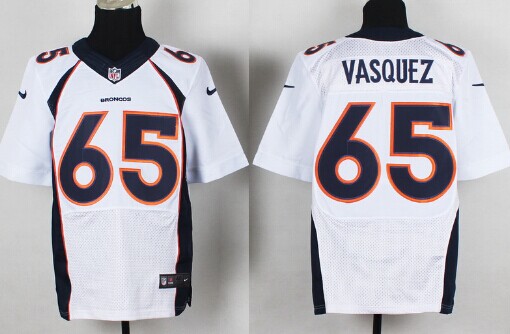 Nike Denver Broncos #65 Louis Vasquez 2013 White Elite Jersey