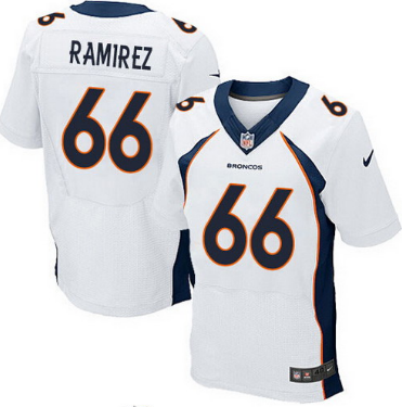 Nike Denver Broncos #66 Manny Ramirez 2013 White Elite Jersey
