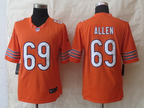 Nike Chicago Bears #69 Jared Allen Orange Limited Jersey