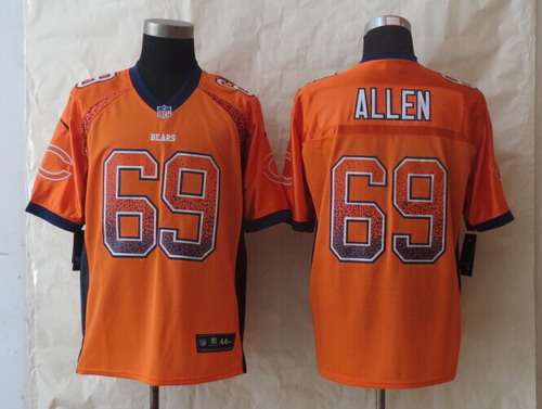Nike Chicago Bears #69 Jared Allen 2013 Drift Fashion Orange Elite Jersey