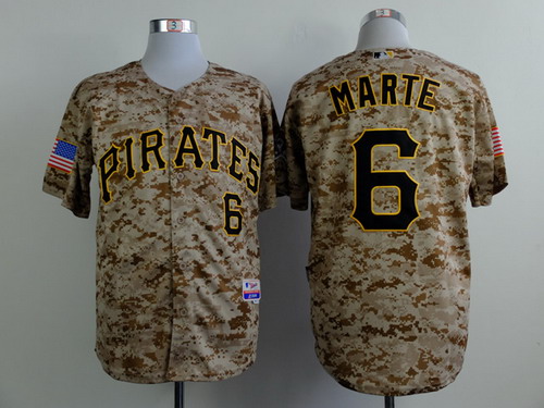 Pittsburgh Pirates #6 Starling Marte 2014 Camo Jersey