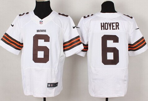 Nike Cleveland Browns #6 Brian Hoyer White Elite Jersey