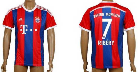 2014/15 Bayern Munchen #7 Ribery Home Soccer AAA+ T-Shirt
