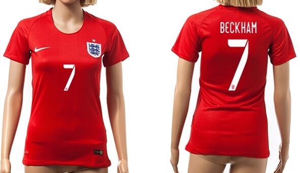 2014 World Cup England #7 Wilshere Away Soccer AAA+ T-Shirt_Womens