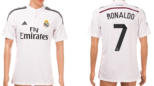 2014/15 Real Madrid #7 Ronaldo Home Soccer AAA+ T-Shirt