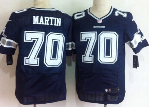Nike Dallas Cowboys #70 Zack Martin Blue Elite Jersey