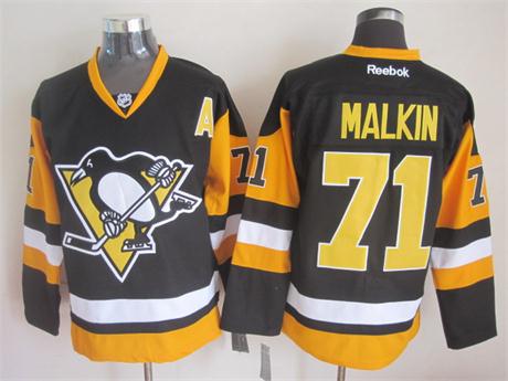 Pittsburgh Penguins #71 Evgeni Malkin Black Third Jersey