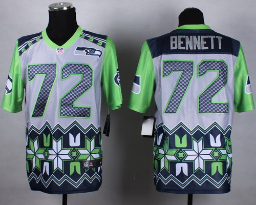 Nike Seattle Seahawks #72 Michael Bennett 2015 Noble Fashion Elite Jersey