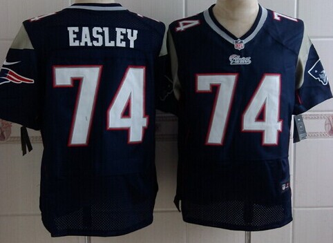 Nike New England Patriots #74 Dominique Easley Blue Elite Jersey