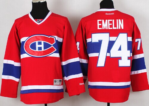 Montreal Canadiens #74 Alexei Emelin Red CH Jersey