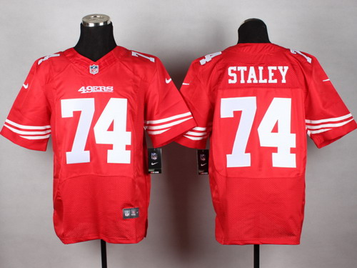 Nike San Francisco 49ers #74 Joe Staley Red Elite Jersey