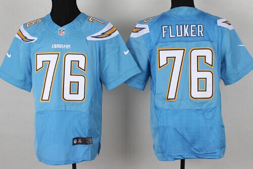 Nike San Diego Chargers #76 D. J. Fluker 2013 Light Blue Elite Jersey