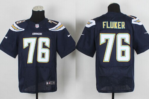 Nike San Diego Chargers #76 D. J. Fluker 2013 Navy Blue Elite Jersey
