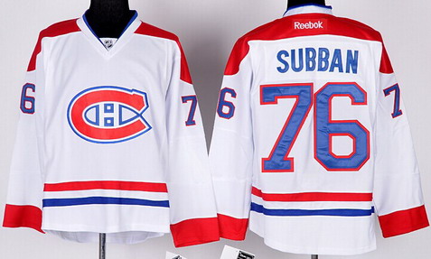 Montreal Canadiens #76 P.K. Subban White Jersey