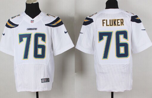 Nike San Diego Chargers #76 D. J. Fluker 2013 White Elite Jersey