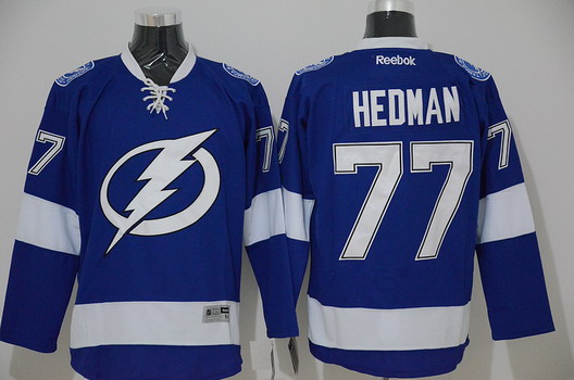 Tampa Bay Lightning #77 Victor Hedman New Blue Jersey