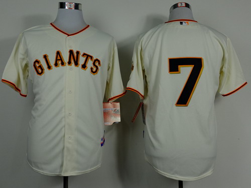 San Francisco Giants #7 Gregor Blanco Cream Jersey