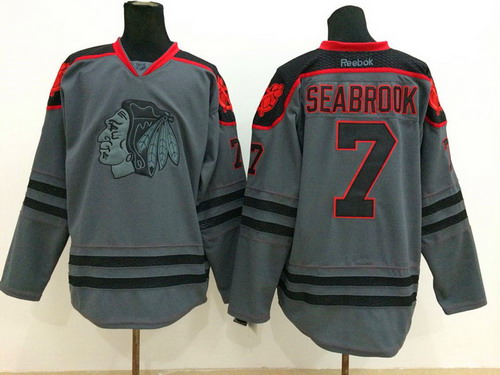 Chicago Blackhawks #7 Brent Seabrook Charcoal Gray Jersey