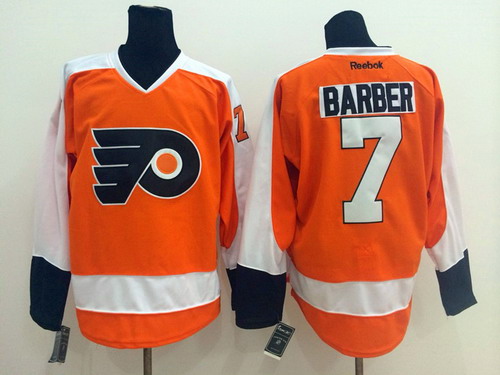 Philadelphia Flyers #7 Bill Barber Orange Jersey