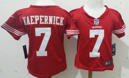 Nike San Francisco 49ers #7 Colin Kaepernick Red Toddlers Jersey